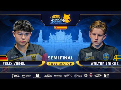 T1 - SEMIFINAL - F. VOGEL v W. LAIKRE 🇪🇸 PREDATOR WPA U19 BOYS 10-BALL WORLD CHAMPIONSHIPS 2025
