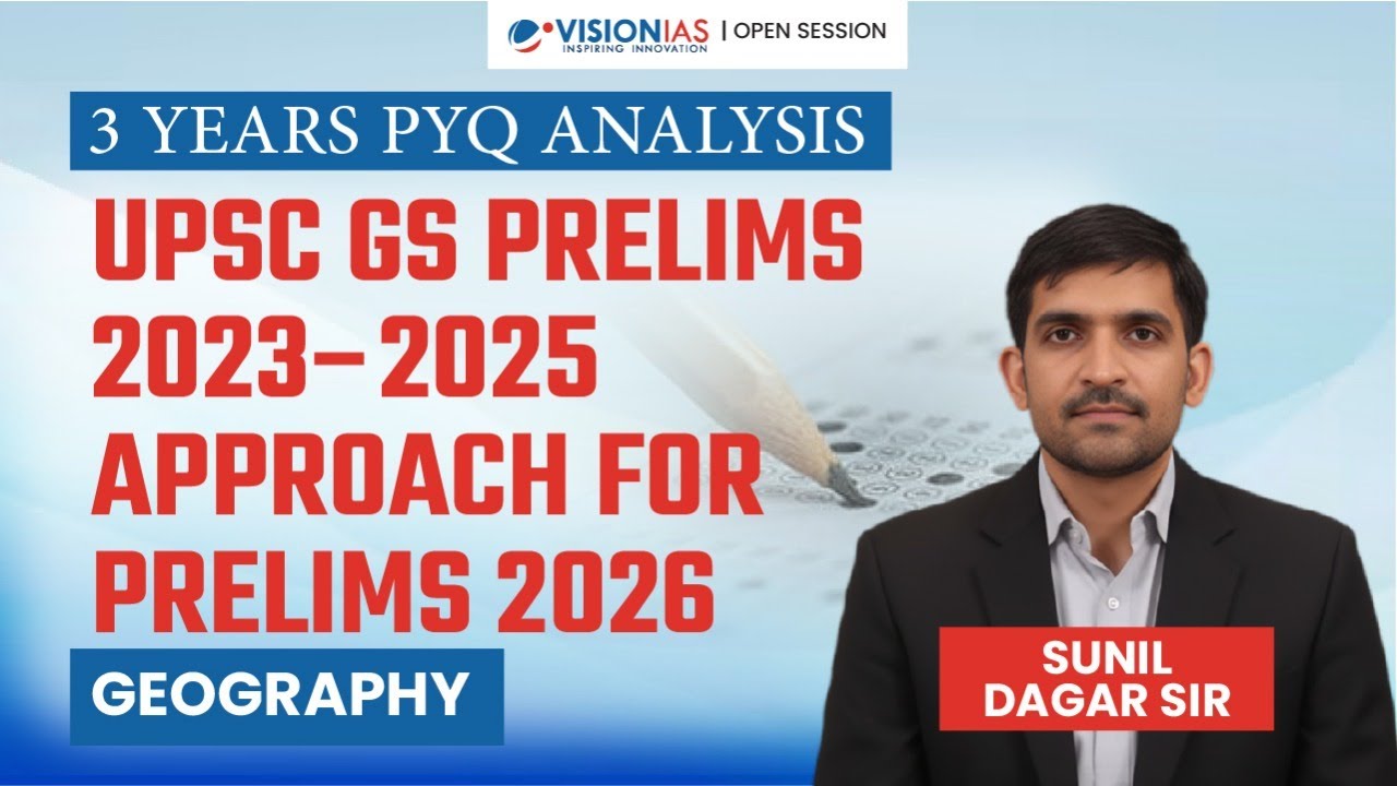 UPSC GS Prelims 2026 Strategy: 3 Years PYQ Analysis for Geography | Open Session Vision IAS