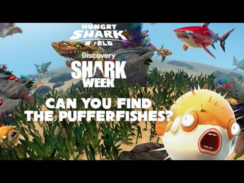 Hungry Shark World - Quest Eat 5 Puffer Fishes - Can You Find The Puffer Fishes?