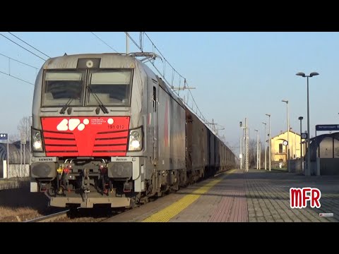 E191.012 SIEMENS VECTRON di CFI in testa al MRS PIADENA - TERNI in transito a VILLETTA MALAGNINO.