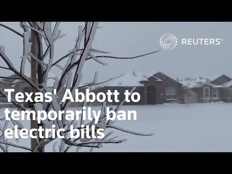 德州的阿博特將暫時禁止使用電費 (Texas' Abbott to temporarily ban electric bills)