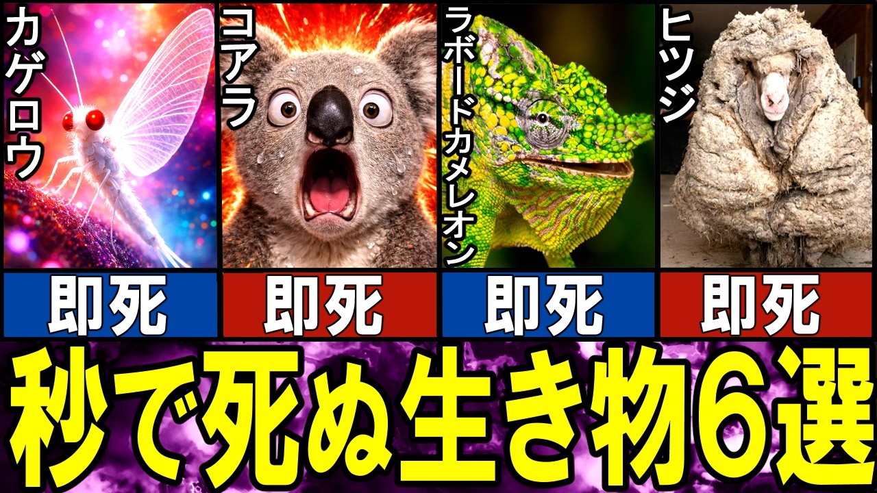 【閲覧注意】秒で死ぬ生き物６選【ゆっくり解説】【動物おもしろ雑学】