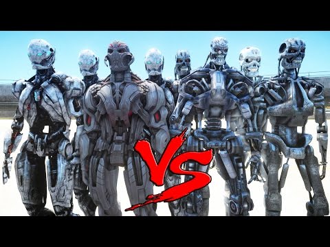 TERMINATOR ARMY VS ULTRON ARMY - EPIC BATTLE