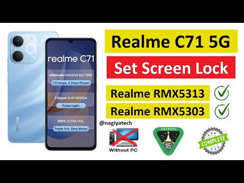 Realme C71 5G RMX5313 Set Screen Lock | Password | Pattern Lock | RMX5303 | Screen Lock Settings |