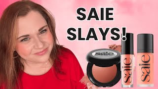 NEW SAIE Review - Hottie DEW BLUSH, Splash GLOSSYBOUNCE Lip Gloss, Ciao Blush & Roseglow Super Gel!