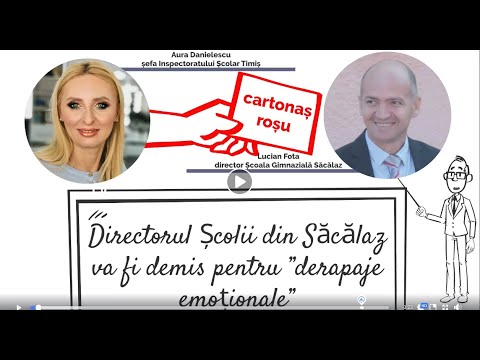 Directorul Școlii din Săcălaz va fi demis pentru ”derapaje emoționale"