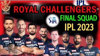 IPL 2023 Royal Challengers Bangalore Final Squad | RCB Team Squad 2023 | RCB Players List 2023