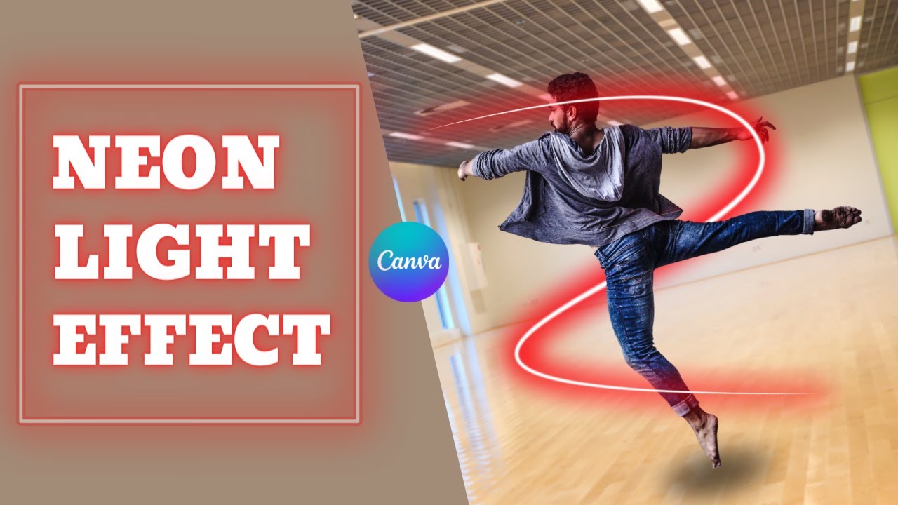 Neon Glow Light Effect Around a person | Canva Tutorial | Canva Creations