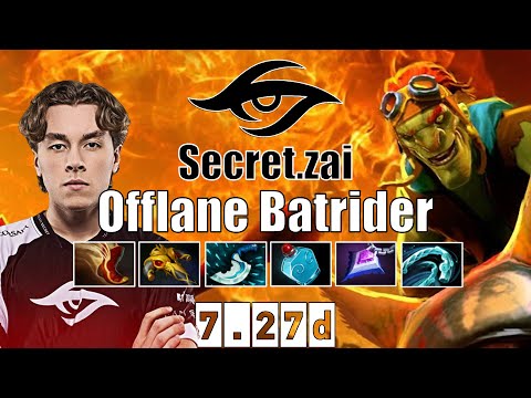 Batrider | Secret.zai | Offlane Batrider | 7.27d Gameplay Highlights