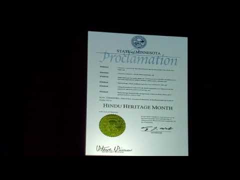 Vallabha Tantry on Hindu Heritage Month 2022  at Ted Mann Concert Hall, Minneapolis, MN