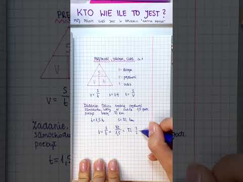 Prędkość, droga, czas w minutę! #matematykagryzie #matematyka