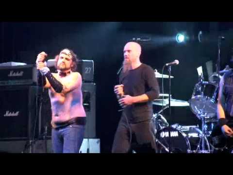 Nick Oliveri stage dive during Turbonegro at Coachella 2009