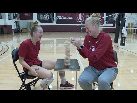 Jenna Gray, Kathryn Plummer square off in memorable game of Truth or Dare Jenga