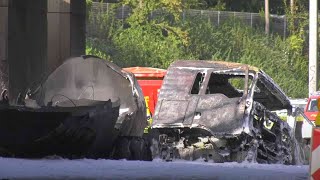 17.09.2020 - Tanklastzug brennt auf A40 bei Mülheim aus