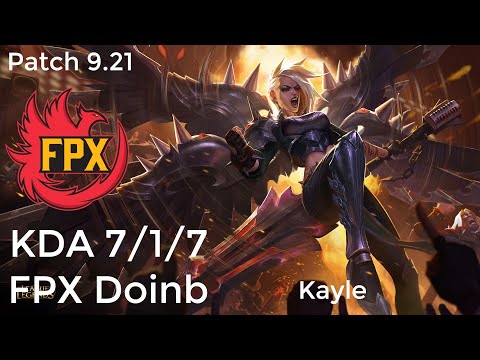 LoL FPX Doinb Kayle vs Kassadin 7/1/7 MID Pach 9.21