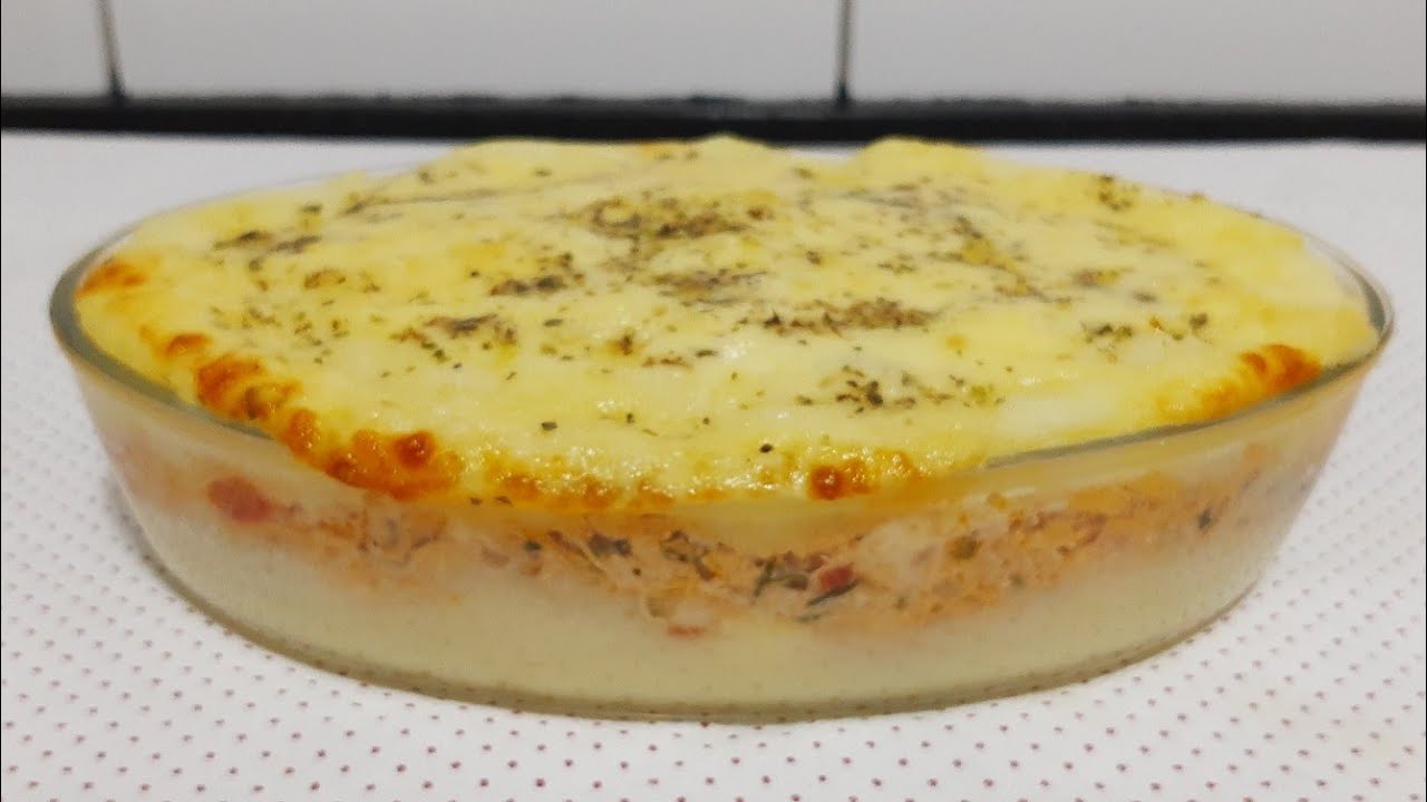Escondidinho de frango com purê de batata