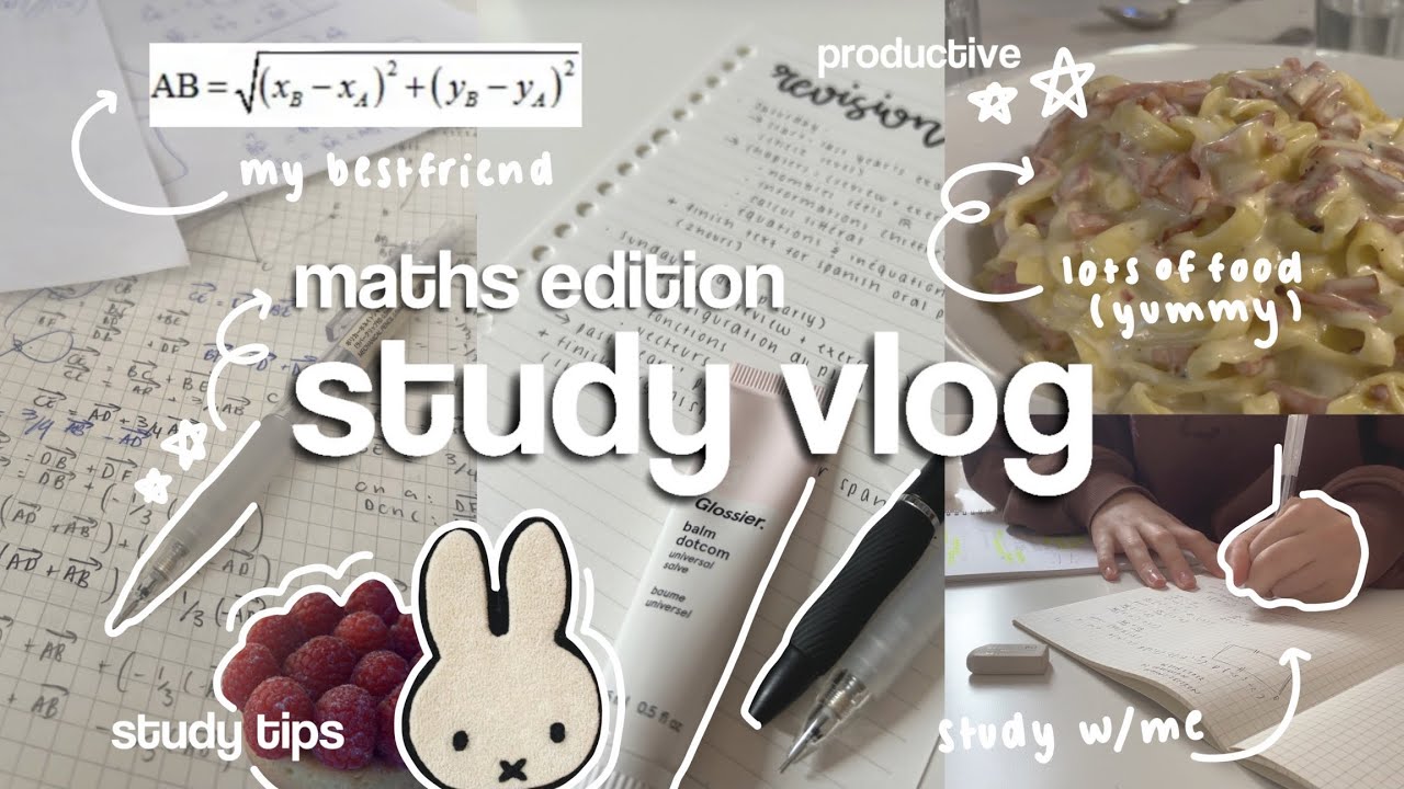 🍞🐰 maths STUDY VLOG | maths study tips | food, planning, aesthetic, 48hrs