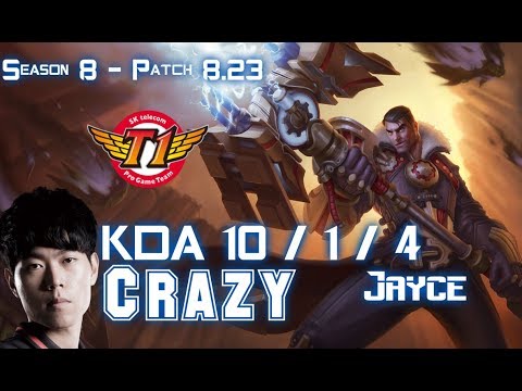 SKT T1 Crazy JAYCE vs KARTHUS Mid - Patch 8.23 KR Ranked