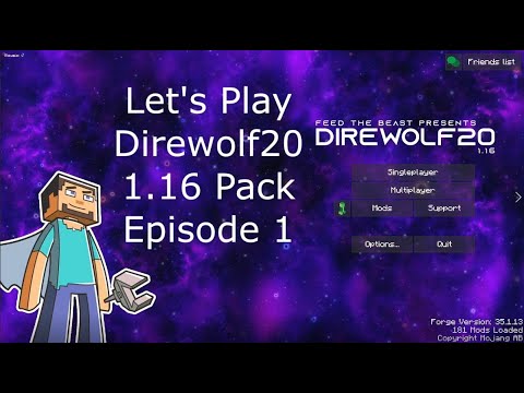 Let's Play Direwolf20 1.16 Pack Episode 1
