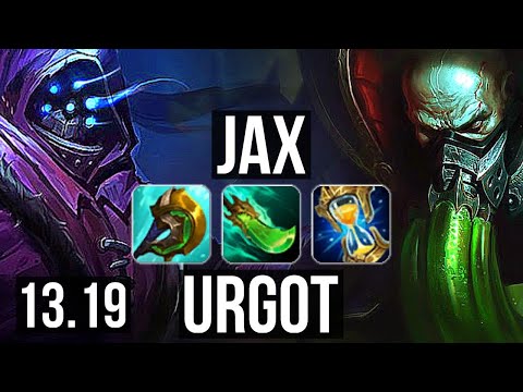JAX vs URGOT (TOP) | 7 solo kills, 300+ games | EUW Diamond | 13.19