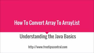 How To Convert Array To ArrayList