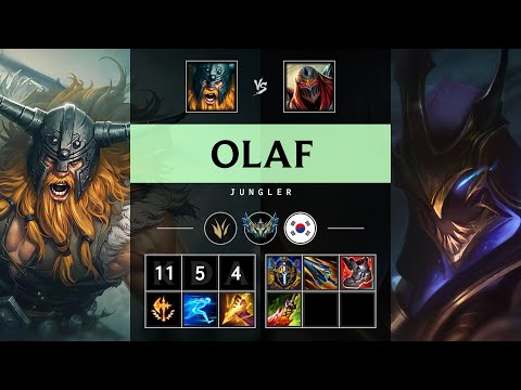 Olaf Jungle vs Zed - KR Challenger Patch 25.16