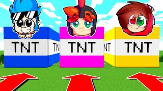 ¡NO ELIJAS LA TNT del COMPA EQUIVOCADO! 😱💥 CONSTRUIMOS LAS TNT GIGANTES en MINECRAFT