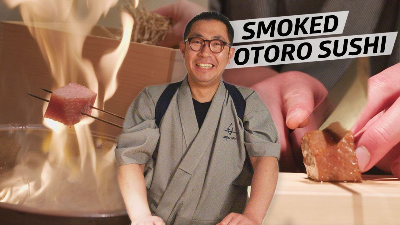 How Sushi Master Hisashi Udatsu Makes Smoked Otoro at His Tokyo Restaurant Omakase