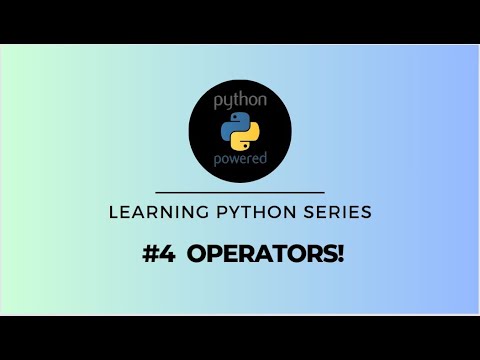 Learning To Code Python Tutorials Lesson 4 Operators