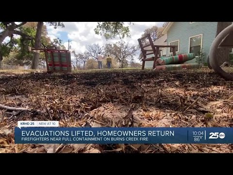 UPDATE: Burns Creek Fire at 90% contained, evacuation order lifted and homeowners return