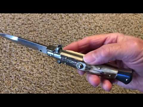 Frank B Stiletto Italy new 9 “ stag horn new unboxing