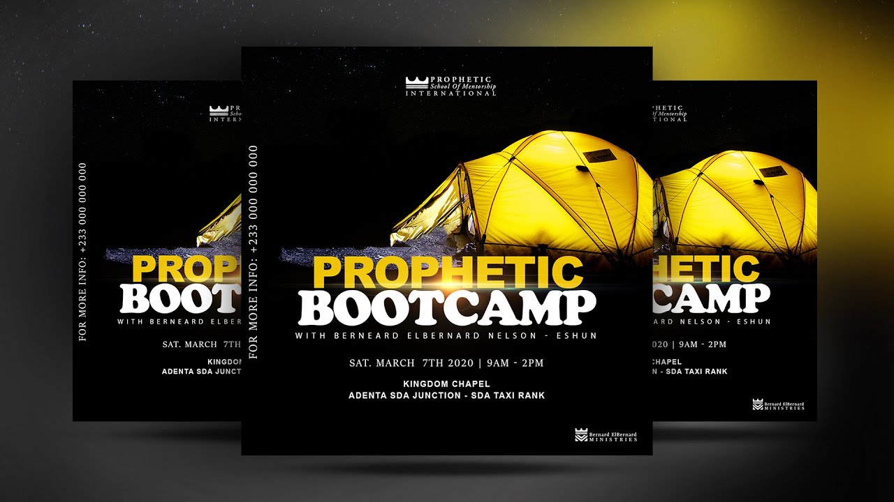 Sunday Flyer Design Tutorial - INSTAGRAM FLYERS | Prophetic Bootcamp -Photoshop CC 2020