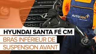 Comment remplacer un bras inférieur de suspension avant sur une HYUNDAI SANTA FÉ CM