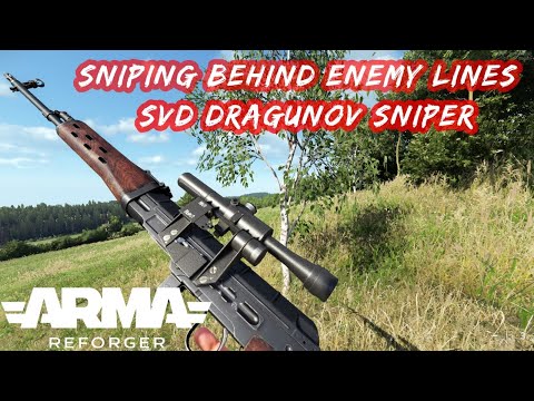 ARMA REFORGER: Behind enemy lines with SVD Dragunov shooting at mass gathering || ULTRA settings.