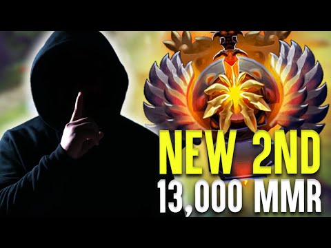 New 2nd 13,000 MMR - World Highest MMR In Dota 2 History