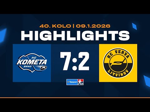 Highlights | HC Kometa Brno vs. HC Verva Litvínov 7:2 | 09.01.2026