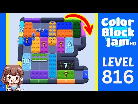 Color Block Jam Level 816 Solution Walkthrough