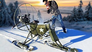 DIY propeller snow bike