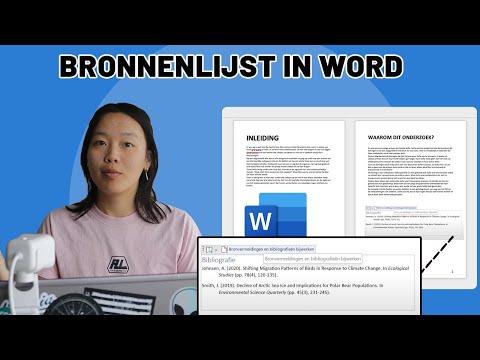 Automatische bronnenlijst en citaat in Word toevoegen