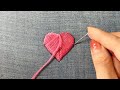 How to Embroider a Heart to Cover a Hole on Jeans