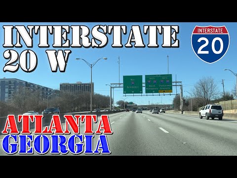 I-20 West - Atlanta - Georgia - 4K Highway Drive