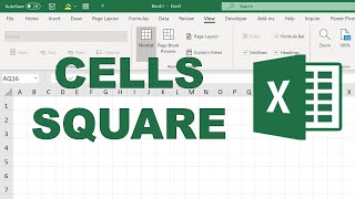 How to make cells square in excel