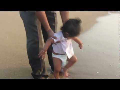 Sarayu Playing in a Beach