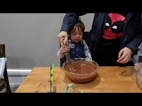 Baking Kaeden's cake