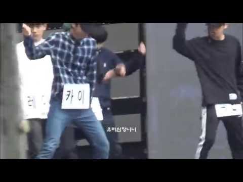 161008 DMC Festival Korean Music Wave EXO MAMA 드라이 리허설 카라 미스터 음악에 반응하는 카이~