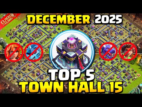 TOP 5! NEW BEST Town Hall 15 (TH15) Base Layout + Link 2025 | TH15 War/Trophy Base | Clash of Clans 