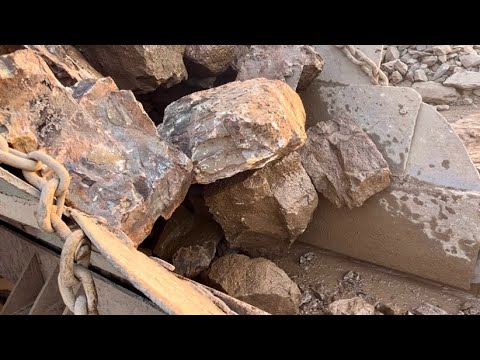 PLAYING with GIANT Rocks.ASMRRock Quarry CRUSHINGOperations Primary Jaw Crusher in action