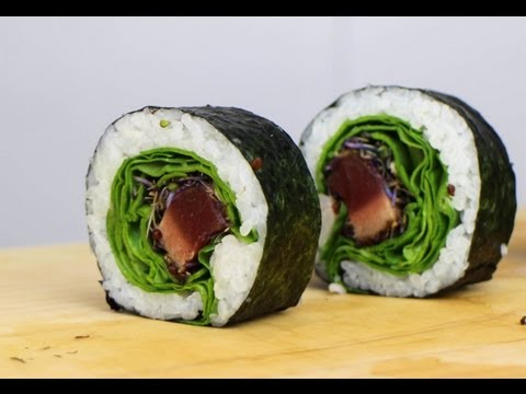 Seared Tuna Sushi Roll Recipe Video