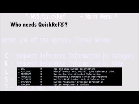 MVS/QuickRef® Overview