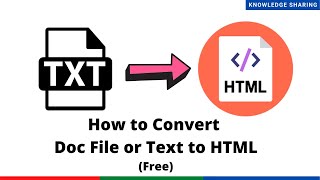 How to Convert Word or Text to HTML | 2024 | Free